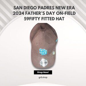 San Diego Padres New Era 2024 Father’s Day 59FIFTY Fitted Hat – Brown- L/XL